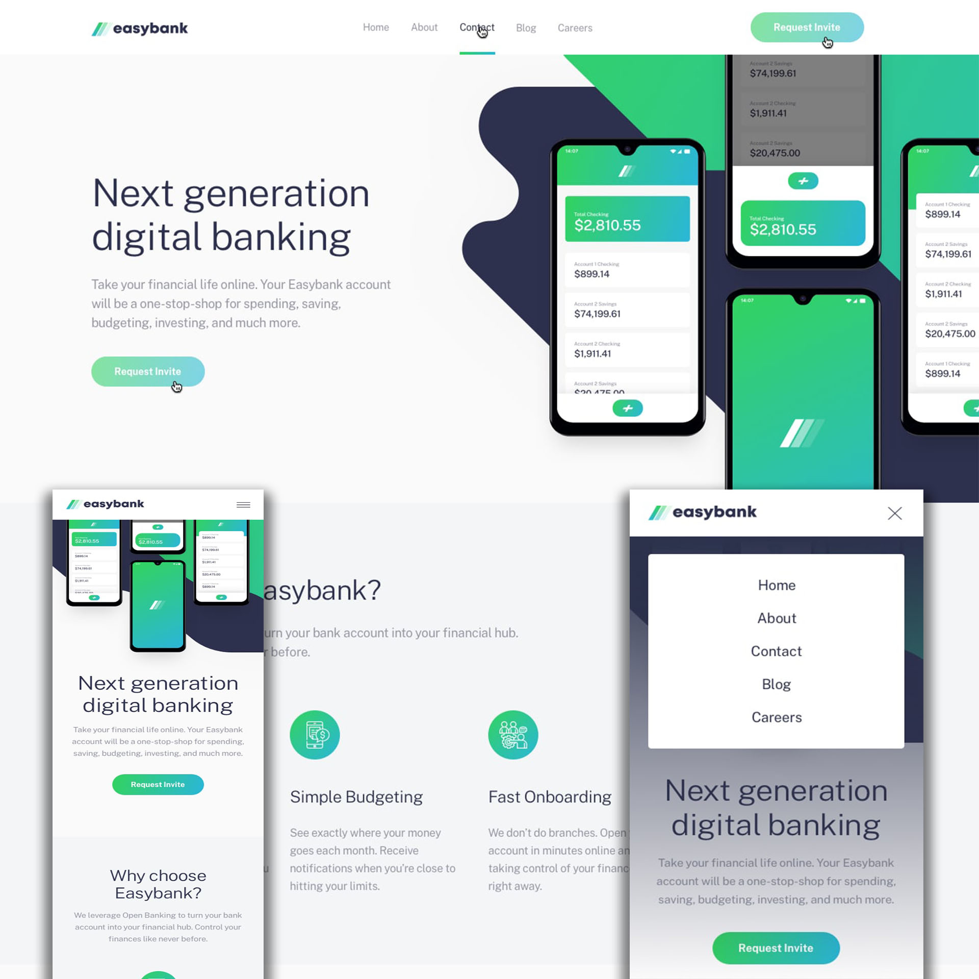 Easybank Landing Page project